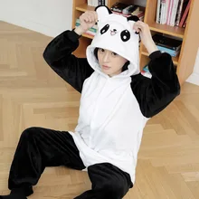 Comercio al por mayor de la Panda Pijama Unisex Franela Con Capucha Pijamas Traje Cosplay Animal Bodies Pijamas Para Adultos Mujeres