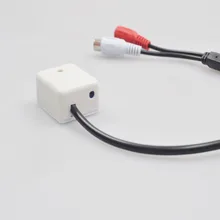 Мини звукосниматель микрофон RCA проводной голосовой приемник LR для камеры видеонаблюдения
