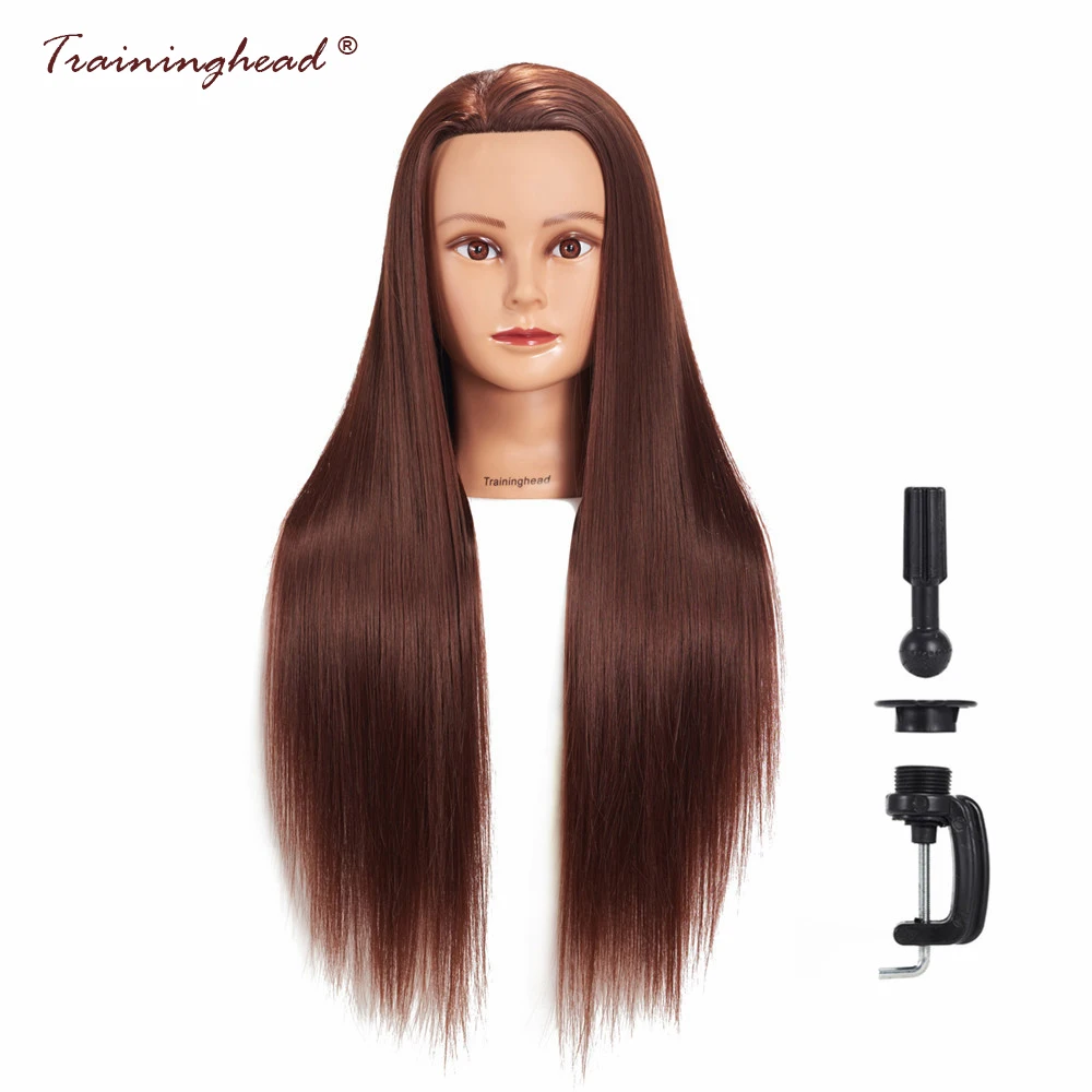 Traininghead 26 28" Long Hair Wig Mannequin Head Cosmetology Salon Hair