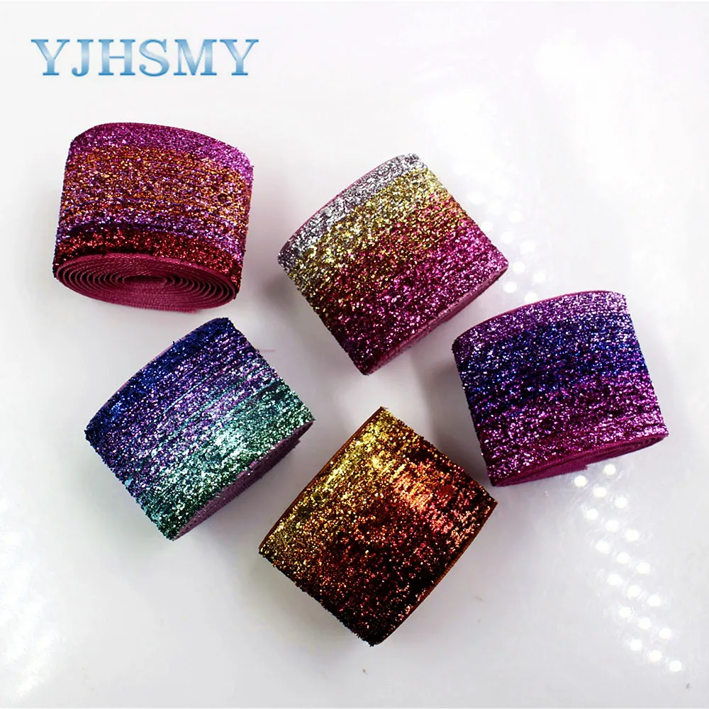 

YJHSMY 181252 (1-1/2'') 38mm 5yard/lot handmade Printed Rainbow color Grosgrain Ribbon Diy headwear accessories,wedding gift