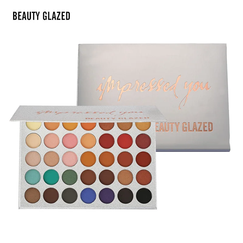 

Beauty Glazed Brand New Nude Eyeshadow Shadow Makeup Palette Natural 35 Colors Makeup Matte Palete Smoky Eyeshadow Cosmetics