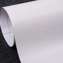 Белая древесина текстурированная виниловая кожура наклейка обои самоклеющиеся ПВХ пленка DIY для мебели столешницы