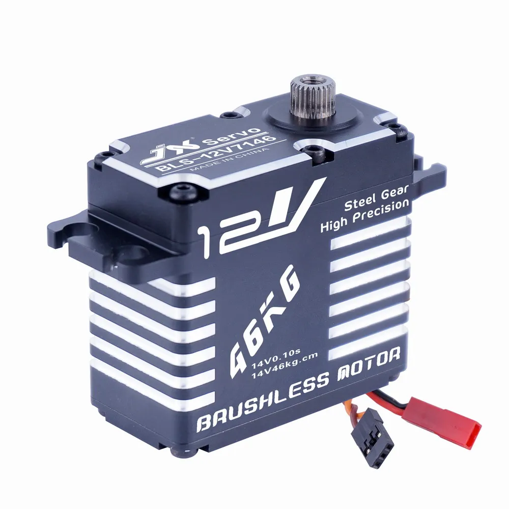 

Original JX Servo BLS-12V7146 12V HV Steel Gear Full CNC Aluminium Shell Coreless Servo for helicopter waterproof