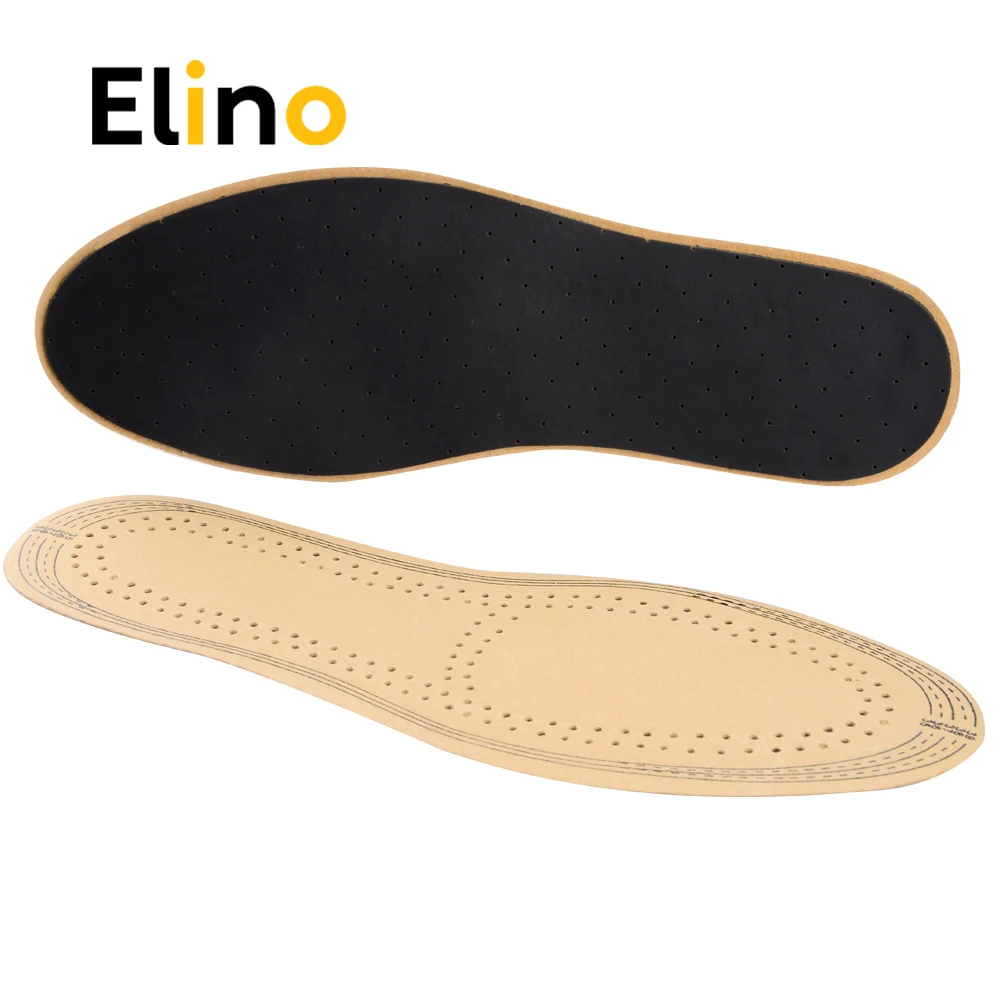 Elino 超薄型通気性消臭革インソール豚皮瞬時に吸収汗交換インナーシューズ唯一拍車パッド インソール Aliexpress