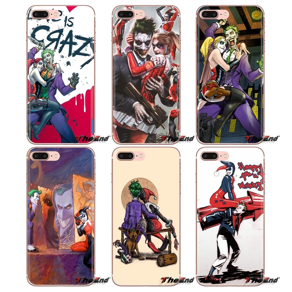 For Huawei G7 G8 P7 P8 P9 P10 P20 P30 Lite Mini Pro P Smart Plus 2017 2018 2019 TPU Transparent Skin Case Joker and Harley Quinn |