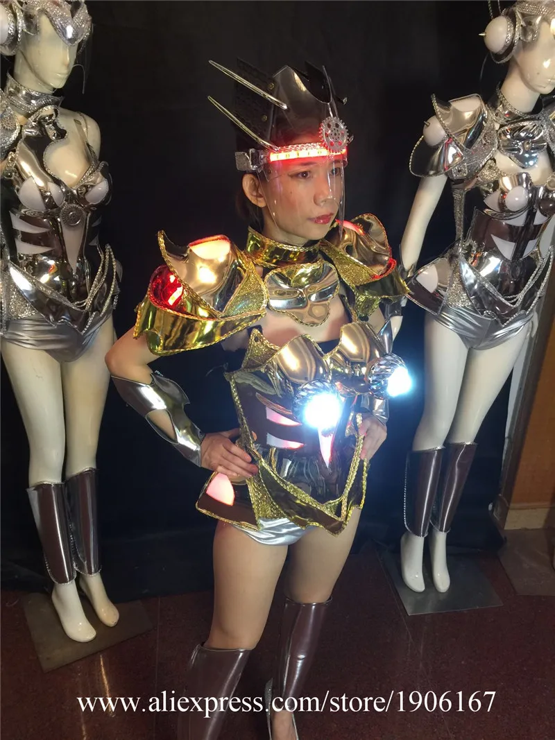  LED light costumes luminous light bra sexy car model wears clothes dj disco women dresses party singer stage show skirts8