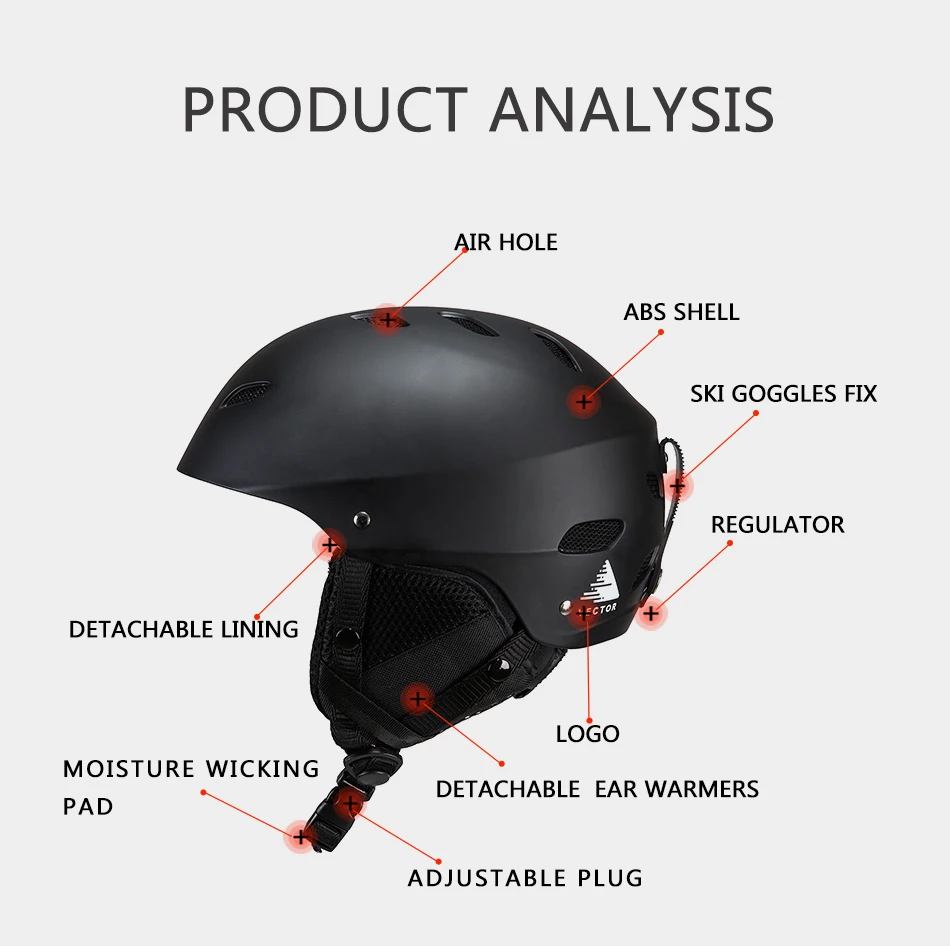 Professional CE Certification Adult windproof Ski Helmet for Men Women Skating Skateboard Snowboard Snow Sports Helmets 54-61cm