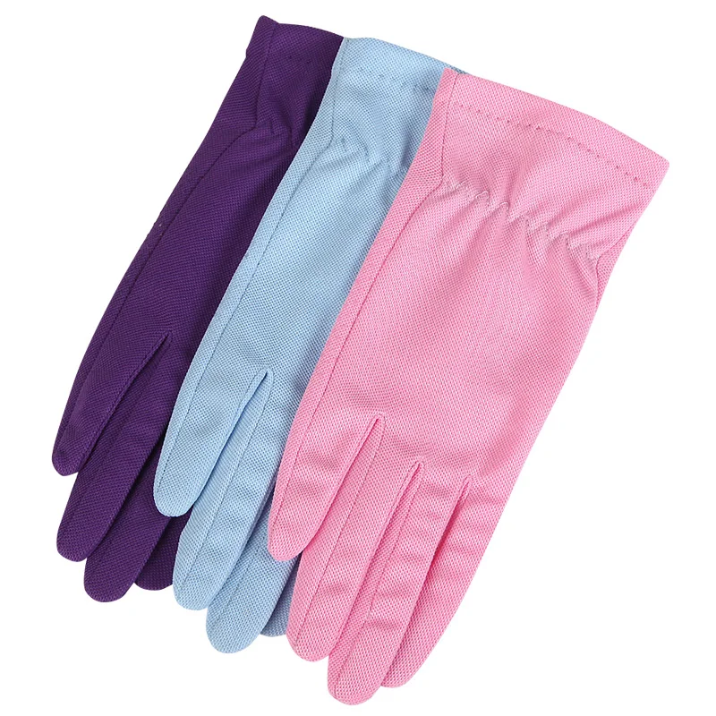 Driving Gloves Female Sunscreen Thin Style Summer Breathable Non-Slip Five Fingers Woman's Gloves Forefinger Touchscreen SZ103W1