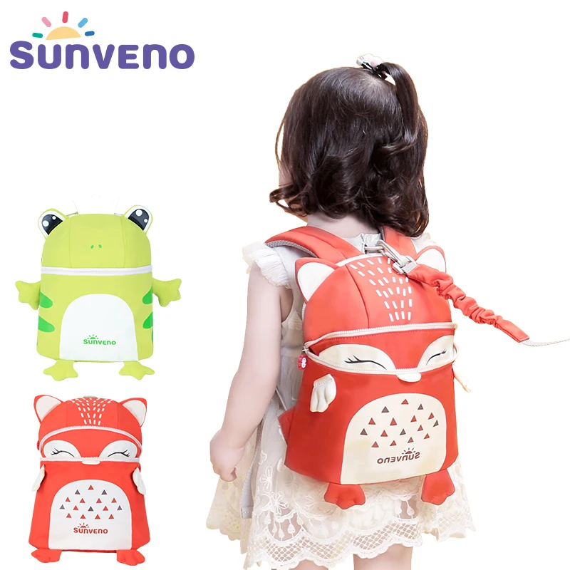 New SUNVENO Toddler Baby Harness Backpack Cute Baby Backpack Fashion Children Backpacks 3D Animal Prints mochila High Quality