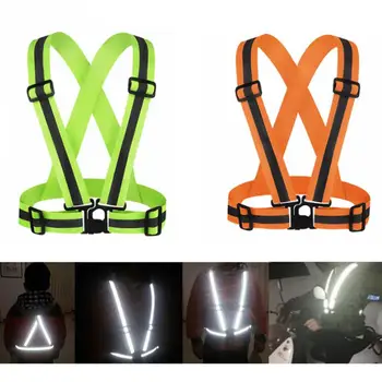 

360 Degrees High Visibility Neon Safety Vest Reflective Belt Safety Vest Fit #922