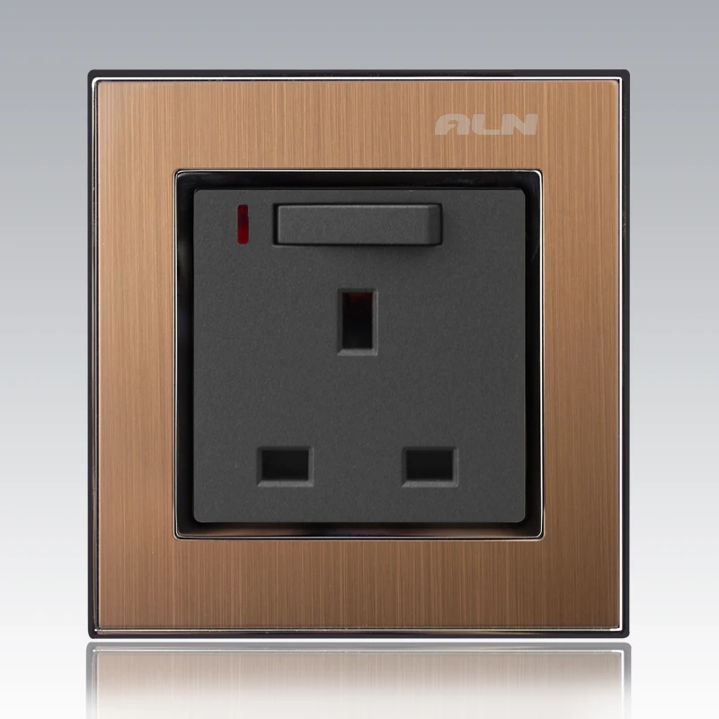 

MVAVA 13A Wall Switched Socket UK Standard Outlets With A Gang AC Power Receptacle With Neon Decorative Plug Free Shipping