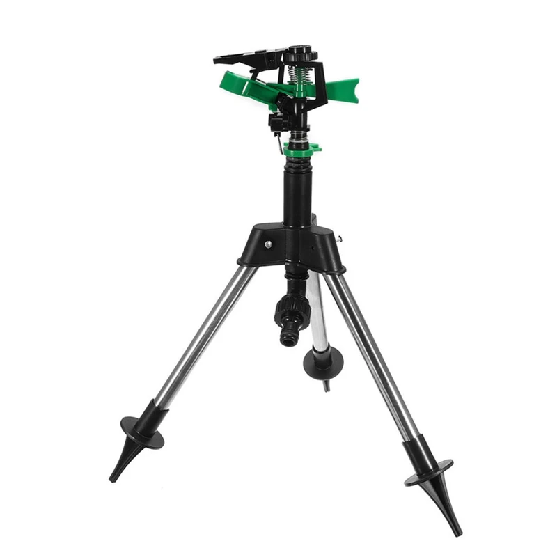 Garden Farmland Plant Watering Stainless Steel Tripod Impact Sprinkler Irrigation Kit For Tool | Дом и сад