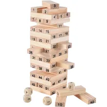 54 шт./лот цифровые слои наборные высокое здание для отдыха деревянный детский подарок игрушки Пазлы игрушки