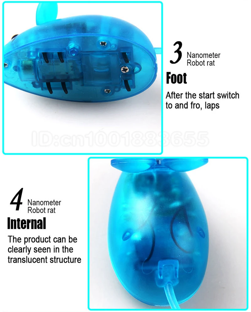 Робот Мышь игрушки с светодиодный свет 4 цвета забавные мини-бионика игры для домашних животных кошка игрушки для детей детский день