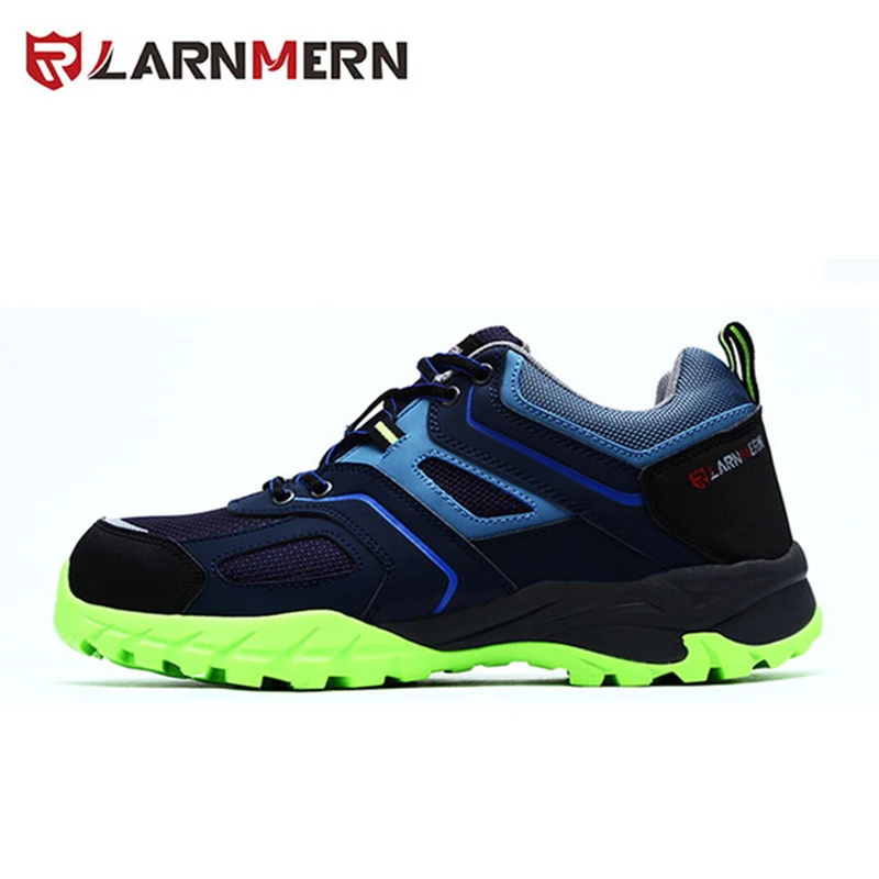

LARNMERN Mens Steel Toe Safety Work Shoes With Reflective Stripe Outoor Breathable Shoes Anti-puncture/Non-Slip Protective