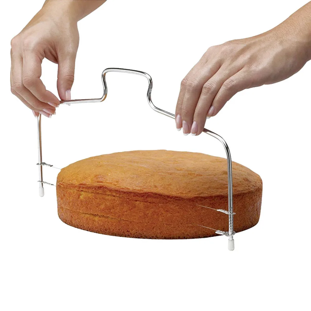 1 шт. нож для резки торта из нержавеющей стали, регулируемая проволока для резки хлеба, пиццы, инструмент для резки торта, кухонные гаджеты, аксессуары для выпечки