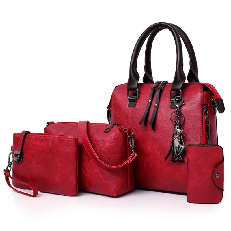 2019 حقيبة يد فاخرة حقائب النساء مصمم الكتف Crossbody حقيبة يد محفظة بو الجلود خمر للسفر LBY2019