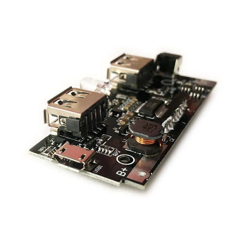 DIY Slim 10000 mAh Power Bank Decode Board Portable Ultra-thin Powerbank Charging Module 3A USB LED Light for Mobile Phone MP3