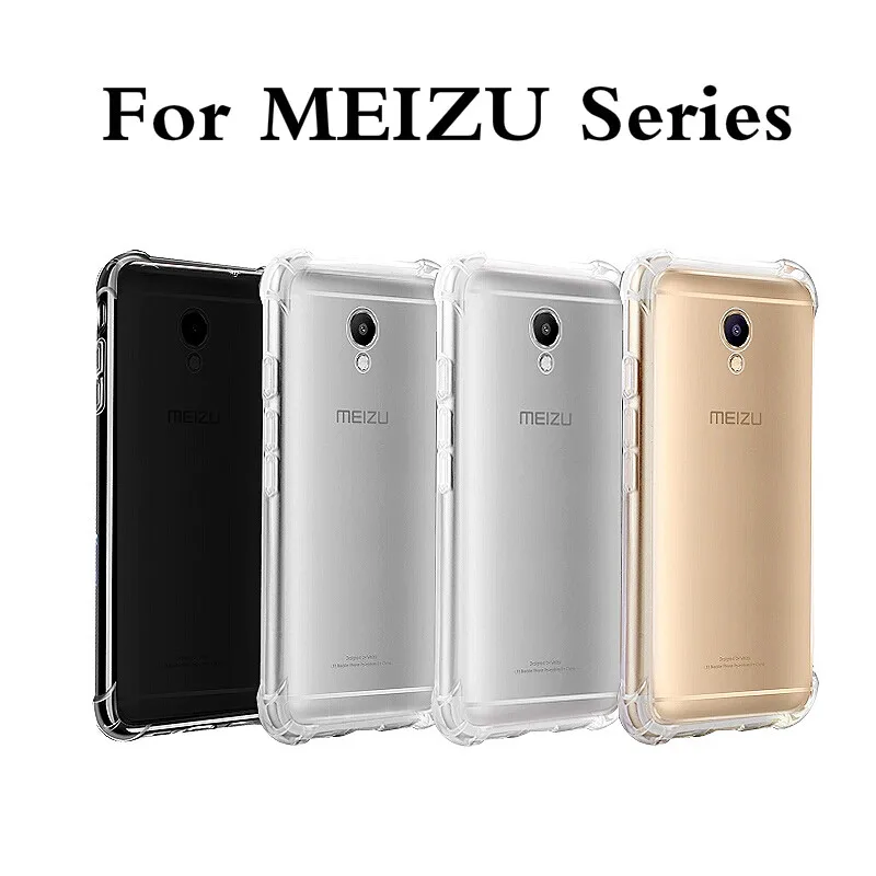 

Transparent Silicone Case For Meizu E3 M5C 5S 16 pro7 15 plus lite S6 6S 3 5 6 NOTE3 5 6 Anti-knock Protective Clear phone Cover