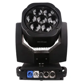 

7x15w Mini LED 7 Bee Eye Zoom Moving Head Light RGBW Quad Color 4IN1 Endless Rotating Lumiere Lyre Stage Disco Party Lights
