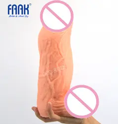 FAAK 27,5x8 см Супер огромный мягкий гибкий фаллоимитатор с большой яичка, толстые пенис, секс Дик, реалистичные пенис, секс-игрушки для женщин