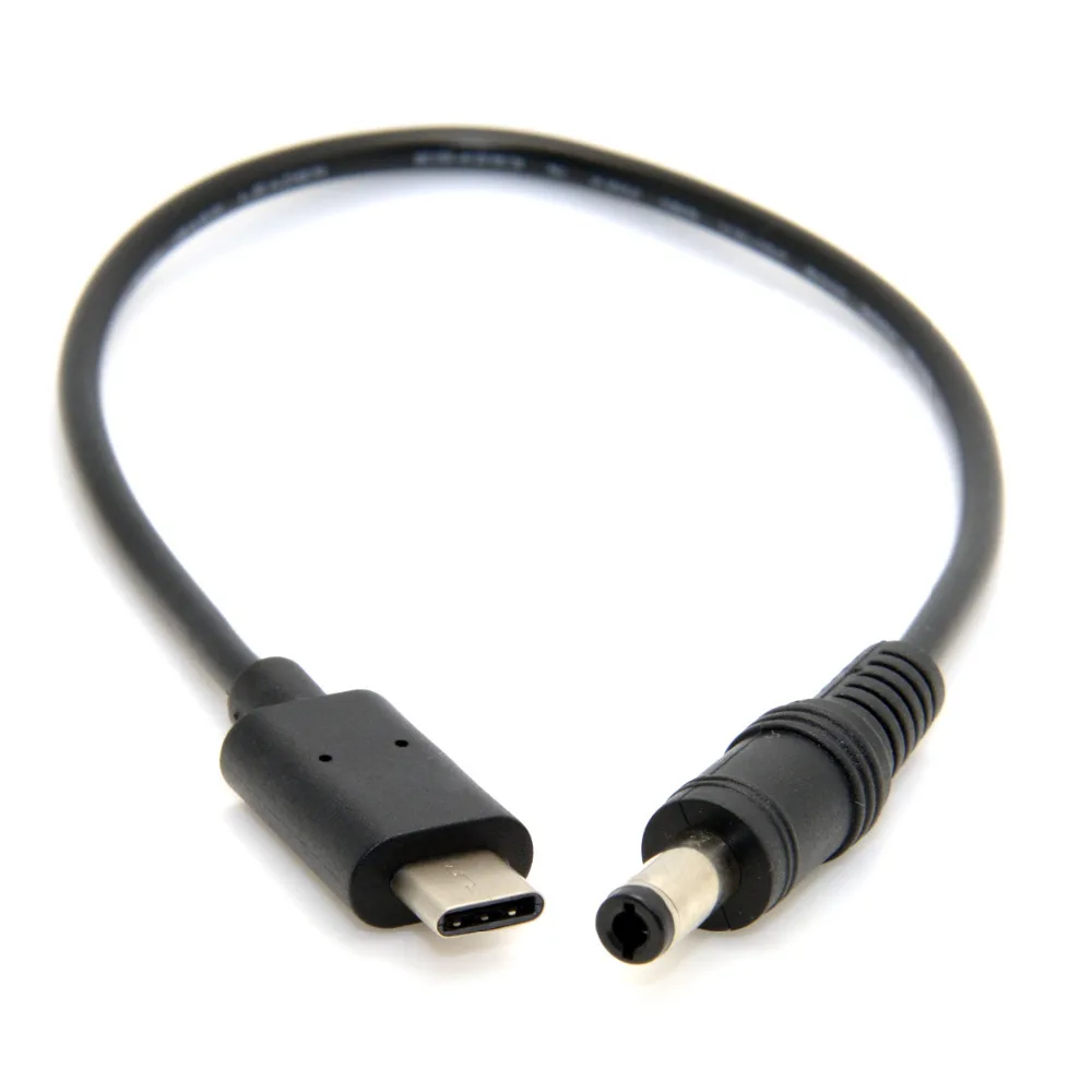 

CYDZ USB 3.1 Type C USB-C to DC 5.5 2.5mm Power Plug Extension Charge Cable 20cm