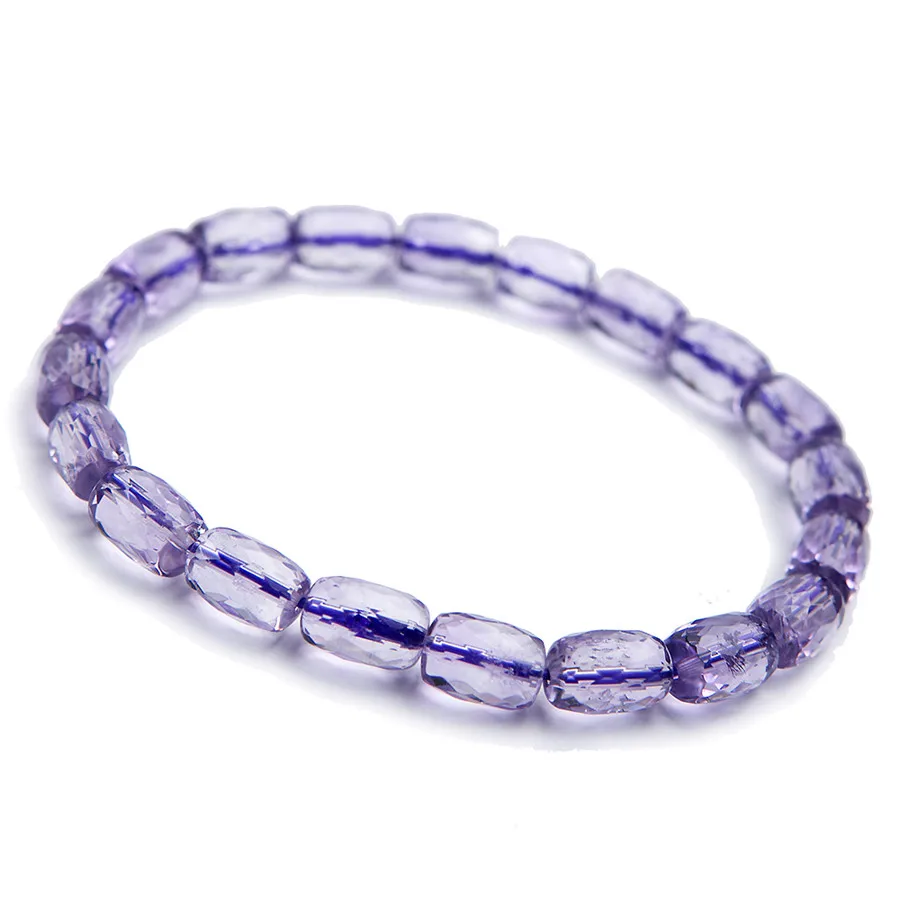 Genuine Natural Purple Amethyst Gemstone Healing Crystal Faced Bead Bracelets For Women Lady 7mm 8mm 9mm | Украшения и аксессуары