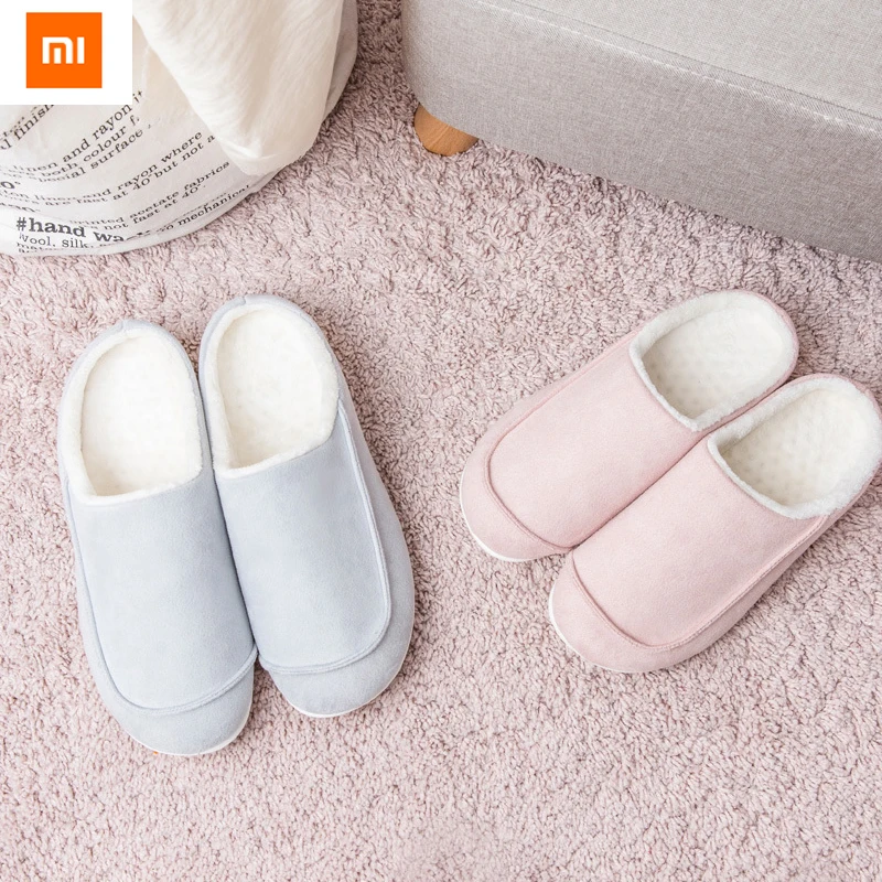 

Original Xiaomi One Cloud Suede Inhalable Insole Cotton Slippers For Woman And Man Winter Slippers