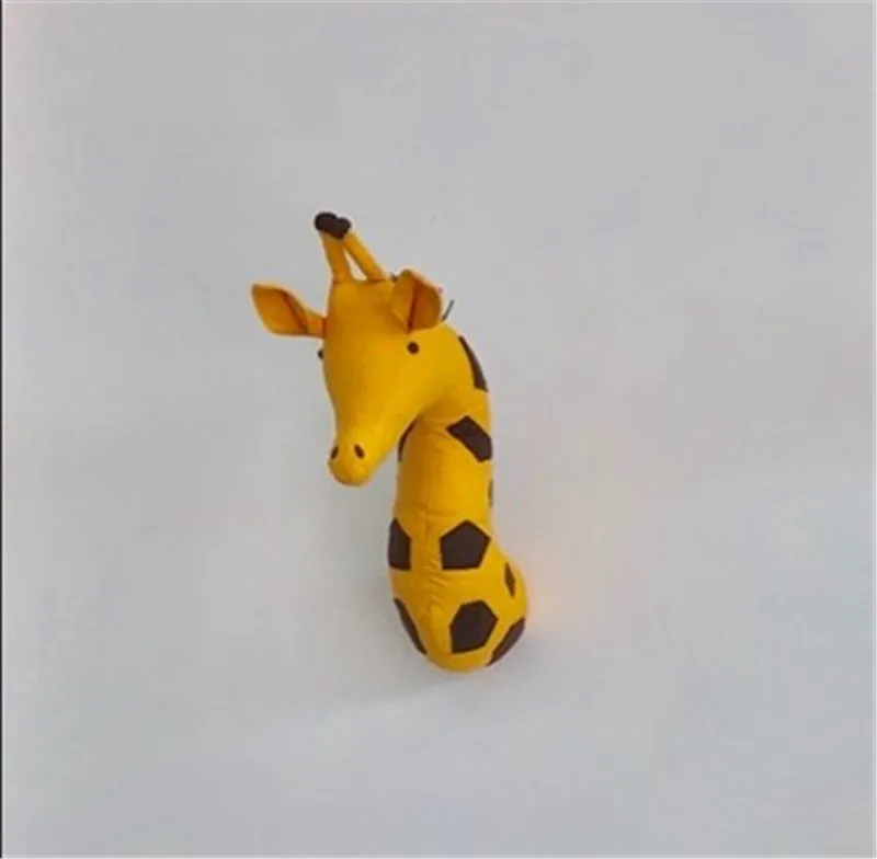 Мягкая Плюшевая голова животного на стену, животное, Зебра, Лев, жираф, плюшевая голова животного, настенное украшение для детей - Цвет: Giraffe