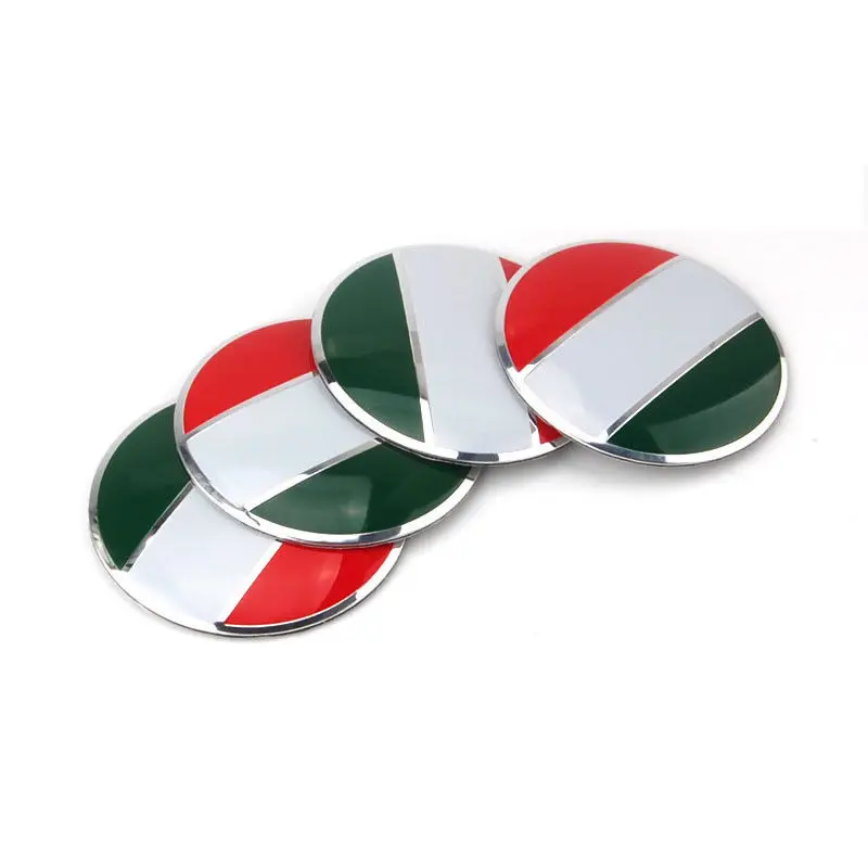

4pcs 56mm Aluminium Alloy US USA/Germany/Italy Flag Car Tuning Wheel Center Caps Hub Car Cover Emblem Sticker For Car Styling