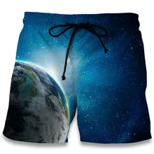 Лето г. Для мужчин Шорты для женщин 3D печатных космические планет пляжные Шорты Фитнес Мотобрюки Для мужчин бермуды доска Шорты плюс Размеры 6XL Harajuku