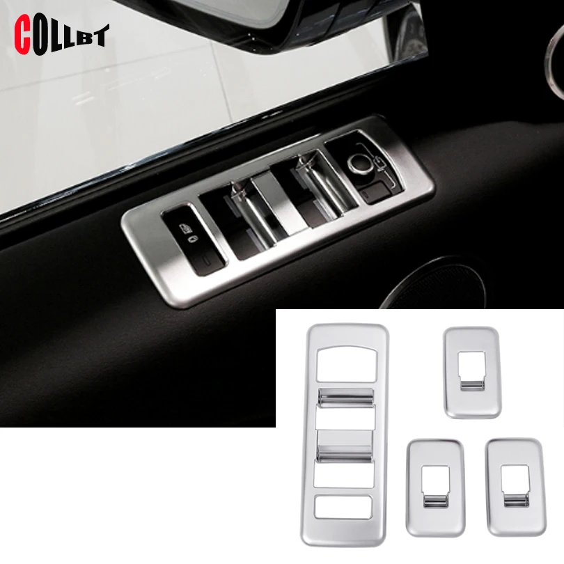4pcs Chrome Interior Door Window Button Panel Trim For Land Rover Range