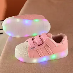 Размеры 21-36/светящиеся световой Спортивная обувь дети света до Обувь со светодиодной Шлёпанцы для женщин с подсветкой Спортивная обувь