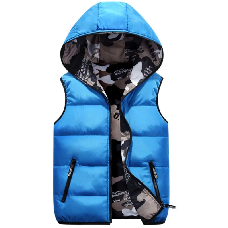 Vests Children Hoodies Warm Baby Girls Outerwear Coats Kids Vest Boys Hooded Jackets Autumn Winter Down Cotton Waistcoats Vest