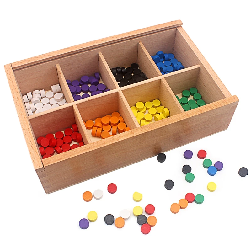 Детские игрушки Froebel Gabe10 когнитивные деревянные цветные бусины с подсчетом
