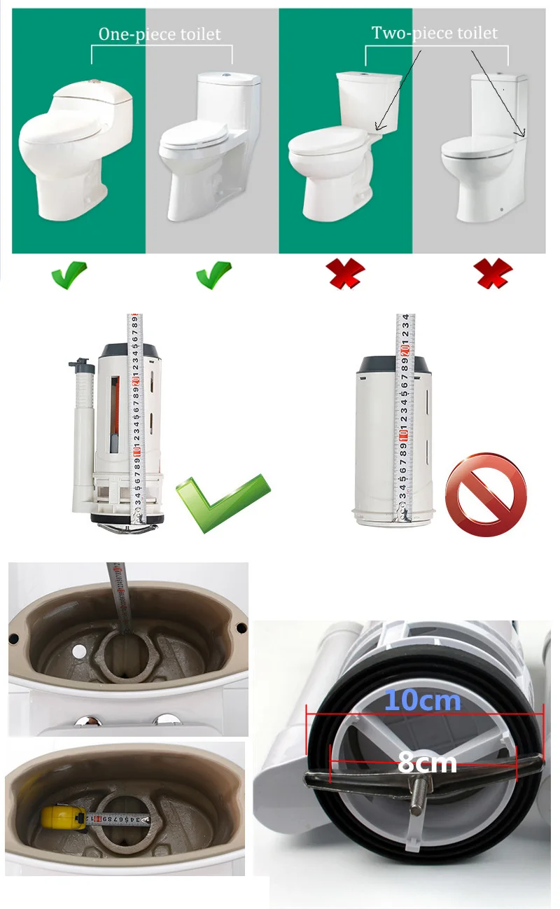 Description Picture 2 of item3inch(8cm) big diameter outlet drain Toilet tank fittings valve Dual-flush toilet valve Suitable for one-piece toilet