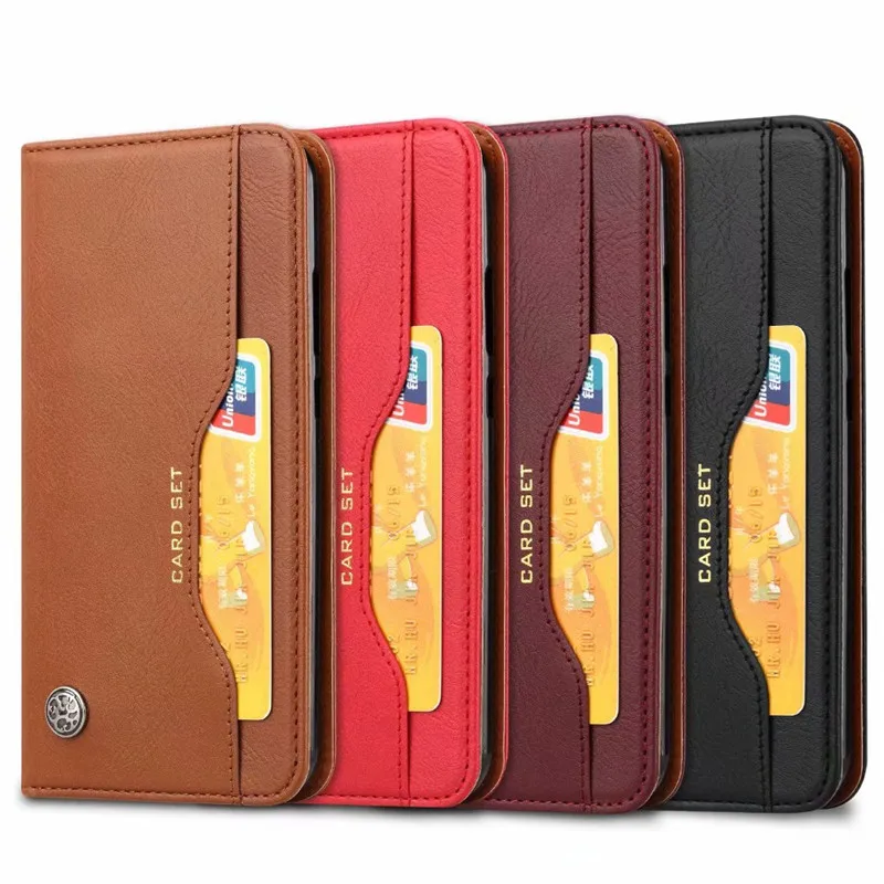 Роскошные Высокое качество бумажник с отделением для карт, на магните Чехол-книжка кожаный чехол для huawei Honor 8X телефон защитные чехлы