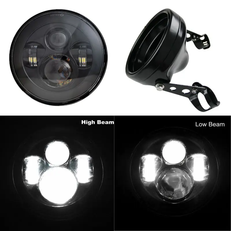 7inch led headlight without halo+housing bucket