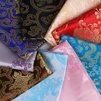 

1 Meter Chinese Jacquard Brocade Fabric For Tang Suit Cheongsam Sachet Satin Silk Fabric Tissus Au Metre Tecido Jacquard Brocado