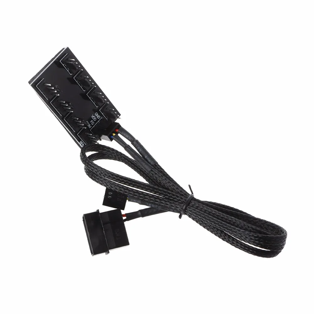 

1 To 8 4-Pin Molex TX4 PWM CPU Cooling Fan Splitter Adapter Cable Braided Power Cables 50cm C26
