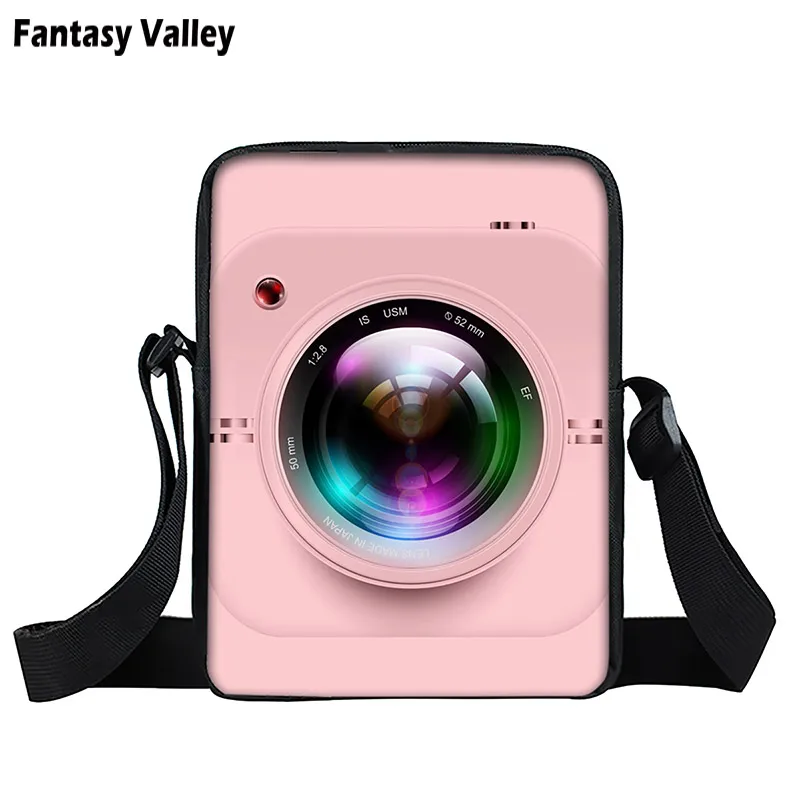 

Creative Camera Kids Mini Messenger Bag Pink Camera Bag For Girls Boys Children Cross body Bags Small Shoulder Bag For Women
