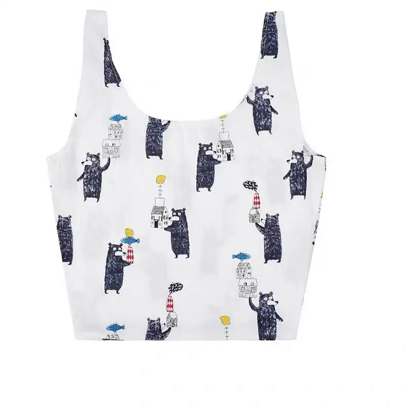 

Preppy Style Single Shoulder Bag Simple Fruit Handbag Shopping Cloth Bag Soft Canvas Bag