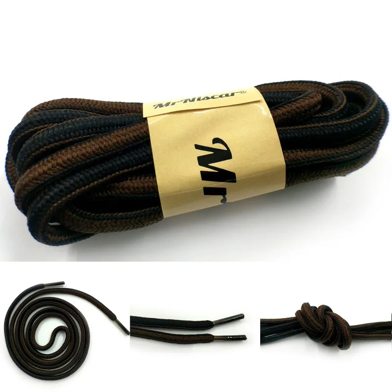 1 пара новых дизайнерских полосатых шнурков 115 см спортивные овальные плоские шнурки Цветные шнурки - Цвет: 16 Brown Black
