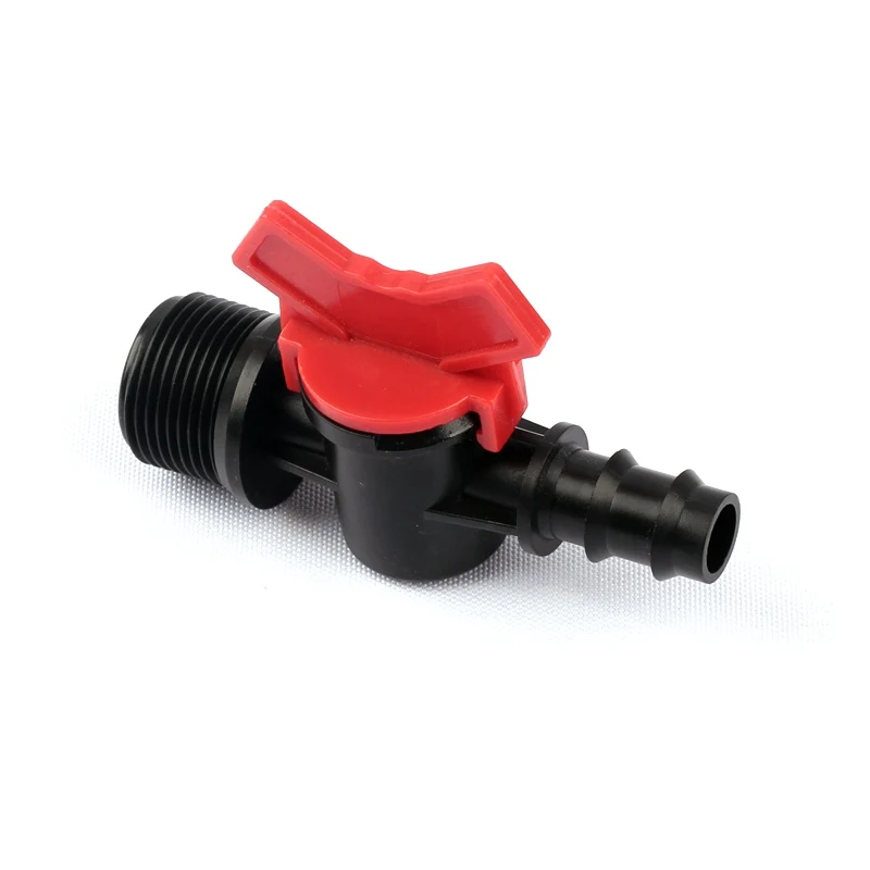 40pcs 3/4" to 16mm Male Threaded Connector Mini Valve Barbed Insert