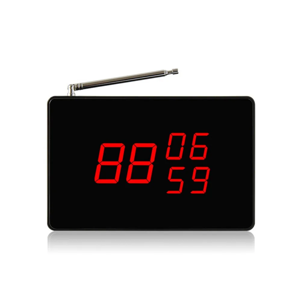 SINGCALL Wireless Calling Restaurant Number System, Guest Pager System 1pc Small Receiver and 10 Waterproof Pagers for Cafe