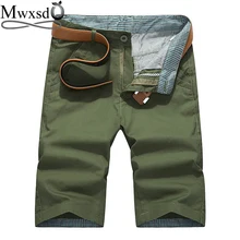 Марка mwxsd Летние повседневные мужские хлопковые шорты мужские облегающие шорты по колено мужские мягкие Дышащие Короткие штаны комбинезоны