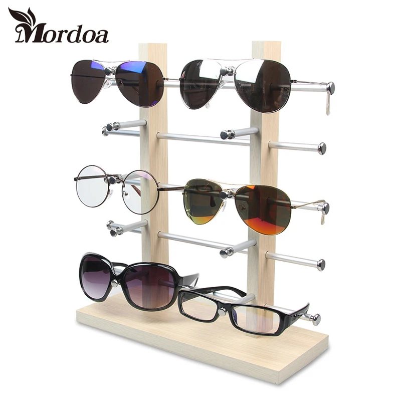 2017 Fashion Wood Sunglass Racks Glasses Display Stand Wood Shelf Stand For Sunglasses Jewelry