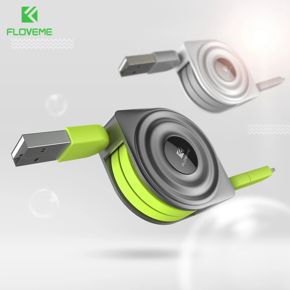 FLOVEME كابل يو اس بي 2 في 1 قابل للسحب الهاتف المحمول كابل المصغّر usb كابل ل فون X 8 7 زائد 6 لسامسونج كابل FLOVEME كابل يو اس بي 2 في 1 قابل للسحب الهاتف المحمول كابل المصغّر usb كابل ل فون X 8 7 زائد 6 لسامسونج كابل