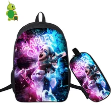 Ужас отряд самоубийц рюкзак Дэдпул 2 шт./компл. школьная сумка для подростков мальчиков и девочек студентов ноутбук рюкзак пенал дорожная сумка