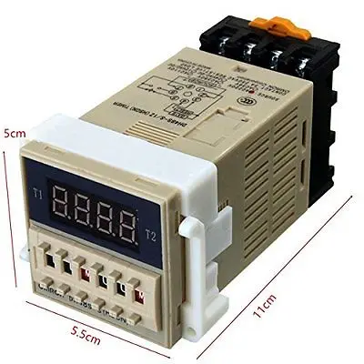 

1PCS DH48S-S AC 220V repeat cycle SPDT time relay with socket DH48S series 220V